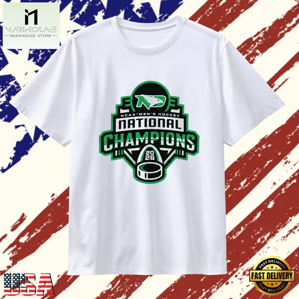 North Dakota NCAA Hockey Champions 2026 T Shirt , Stylish 2D Graphic Shirt North Dakota NCAA Hockey Champions 2026 T Shirt , Stylish 2D Graphic Shirt