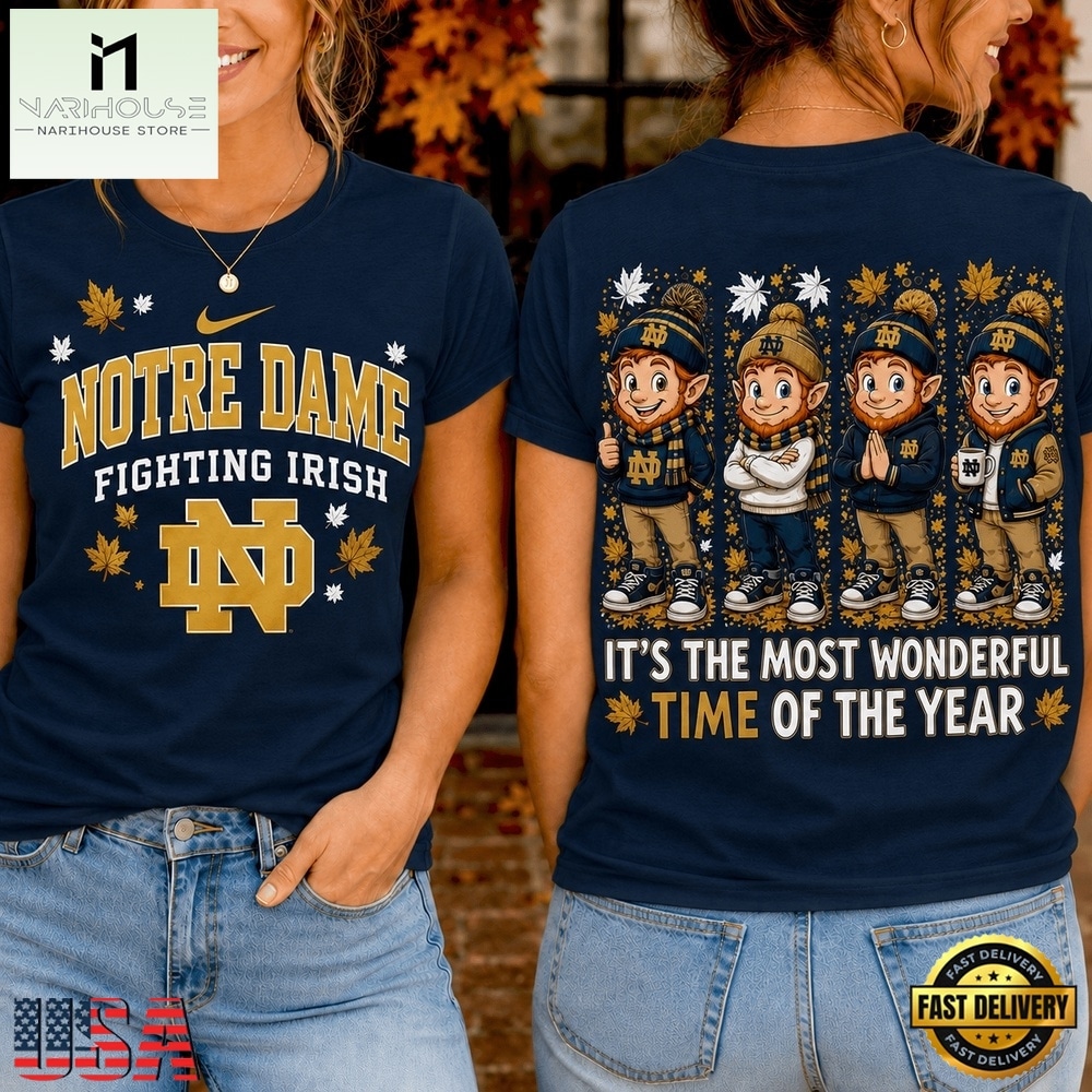 Notre Dame Fighting Irish 2026 NCAA Autumn Festive Cheer T Shirt , NCAA College 3D Shirt Notre Dame Fighting Irish 2026 NCAA Autumn Festive Cheer T Shirt , NCAA College 3D Shirt
