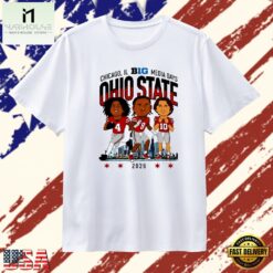 Ohio State Buckeyes 2026 Chicago B1G media days players T Shirt , Stylish 2D Graphic Shirt Ohio State Buckeyes 2026 Chicago B1g Media Days Players T Shirt
