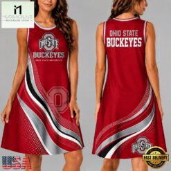 Ohio State Buckeyes NCAA Team Pride Women's Sleeveless Dress, NCAA Women Team Dress Ohio State Buckeyes Ncaa Team Pride Women S Sleeveless Dress
