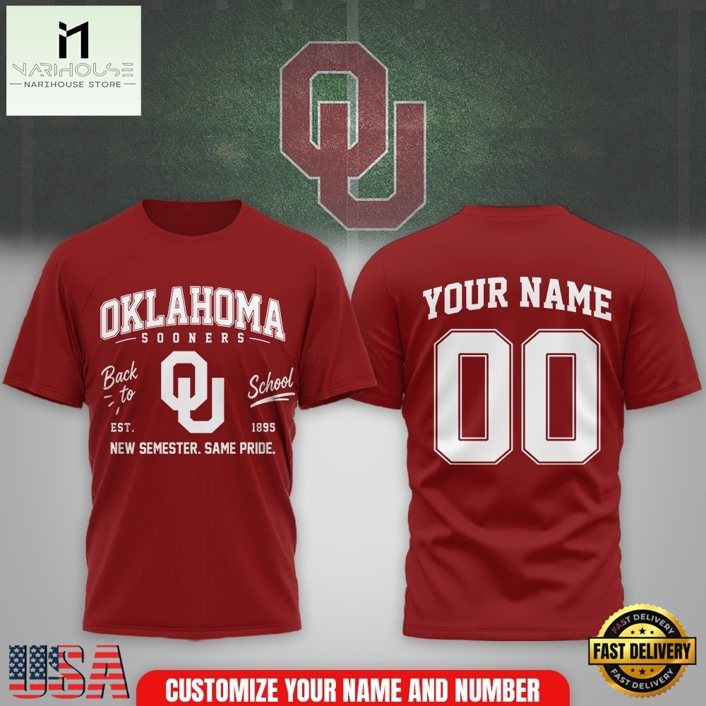 Oklahoma Sooners NCAA Campus Pride Back to School 2026 Personalized 3D Shirt , NCAA College 3D Shirt Oklahoma Sooners NCAA Campus Pride Back to School 2026 Personalized 3D Shirt , NCAA College 3D Shirt