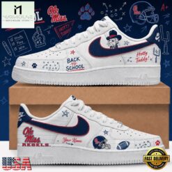 Ole Miss Rebels 2026 NCAA Football Back To School Air Force 1 Shoes Sneakers , Sporty Sneakers Shoes Ole Miss Rebels 2026 Ncaa Football Back TO School Air Force 1 Shoes Sneakers