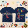 Ole Miss Rebels NCAA Autism Awareness Puzzle Ribbon T Shirt , NCAA College 3D Shirt Ole Miss Rebels Ncaa Autism Awareness Puzzle Ribbon T Shirt