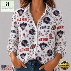 Ole Miss Rebels NCAA College Spirit Blossoms Women Casual Shirt, CAA Women Team Shirt Ole Miss Rebels Ncaa College Spirit Blossoms Women Casual Shirt
