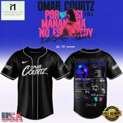 Omar Courtz Por Si Manana No Estoy Tour 2026 Signed Baseball Jersey, Concert Baseball Jersey Omar Courtz Por SI Manana NO Estoy Tour 2026 Signed Baseball Jersey