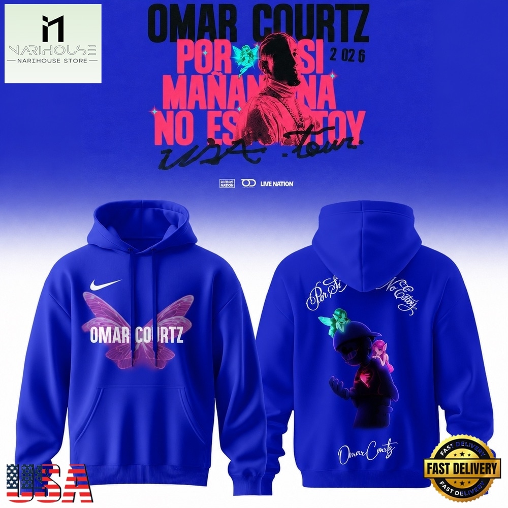 Omar Courtz Por Si Manana No Estoy Tour Signature Blue Design Hoodie, Popular 3D Music Tee Omar Courtz Por Si Manana No Estoy Tour Signature Blue Design Hoodie, Popular 3D Music Tee