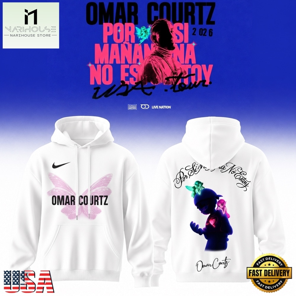 Omar Courtz Por Si Manana No Estoy Tour Signature White Design Hoodie, Popular 3D Music Tee Omar Courtz Por Si Manana No Estoy Tour Signature White Design Hoodie, Popular 3D Music Tee