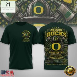 Oregon Ducks 2026 NCAA Firefighter Built for the Fire 3D Shirt , NCAA College 3D Shirt Oregon Ducks 2026 Ncaa Firefighter Built For The Fire 3D Shirt
