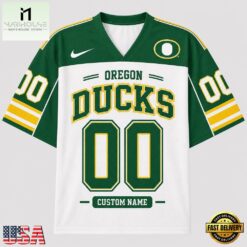 Oregon Ducks NCAA College Team Pride Personalized Football jersey, NCAA Football Fan Jersey Oregon Ducks Ncaa College Team Pride Personalized Football Jersey