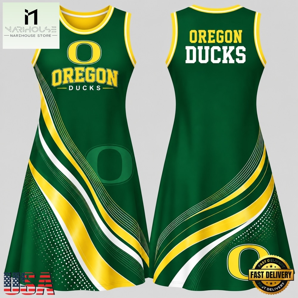 Oregon Ducks NCAA Team Pride Women's Sleeveless Dress, NCAA Women Team Dress Oregon Ducks NCAA Team Pride Women's Sleeveless Dress, NCAA Women Team Dress