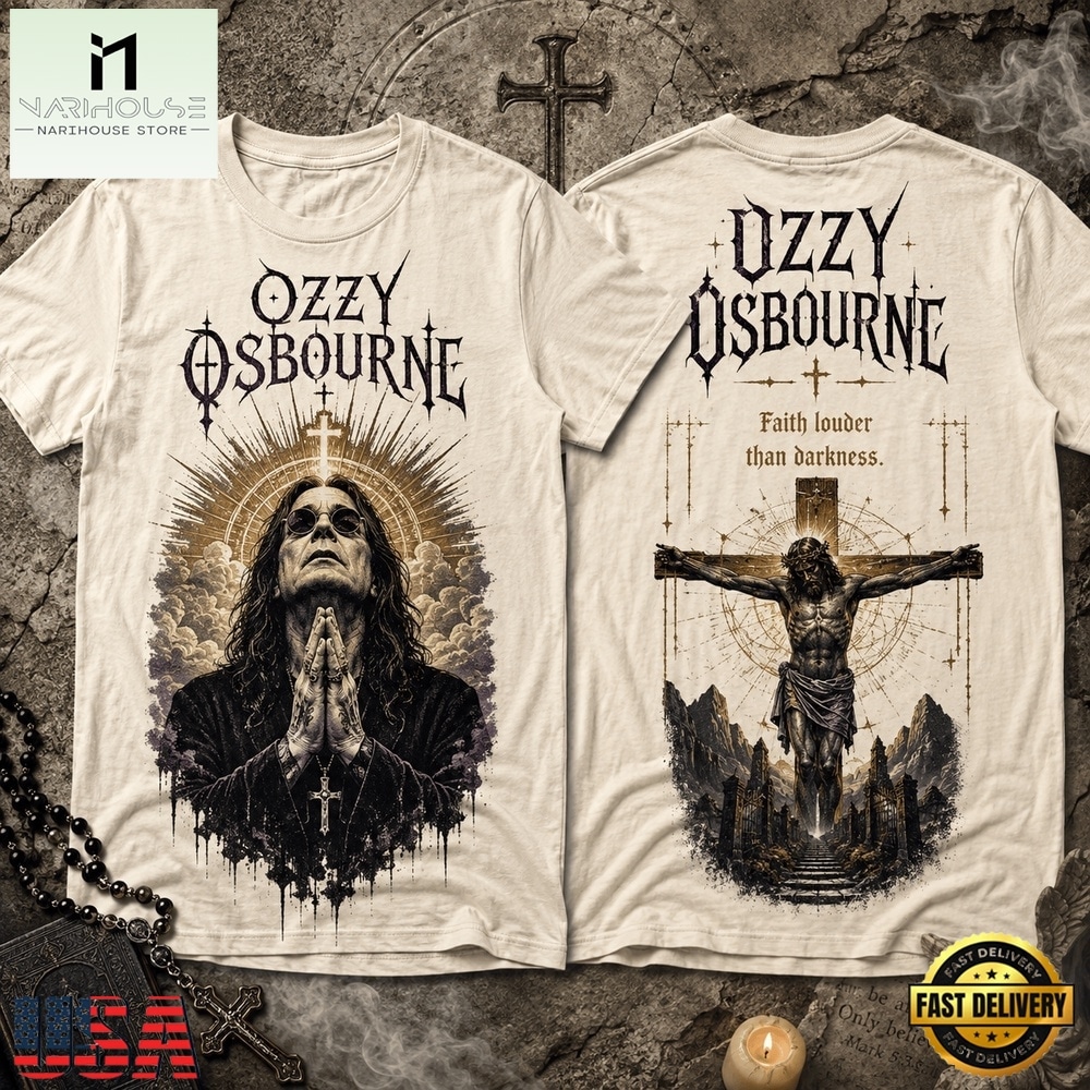 Ozzy Osbourne Faith Louder Than Darkness Jesus 3D Shirt, Popular 3D Music Tee Ozzy Osbourne Faith Louder Than Darkness Jesus 3D Shirt, Popular 3D Music Tee