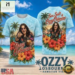Ozzy Osbourne Sea Salt Tropical Hibiscus 2026 3D Shirt , Popular 3D Music Tee Ozzy Osbourne Sea Salt Tropical Hibiscus 2026 3D Shirt
