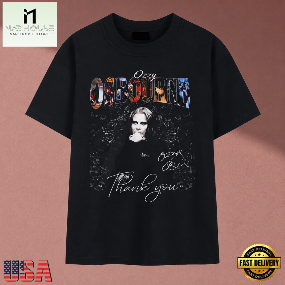 Ozzy Osbourne Thank You Classic Heavy Metal Rock Legend T Shirt , Music Fan 2D Shirt Ozzy Osbourne Thank You Classic Heavy Metal Rock Legend T Shirt , Music Fan 2D Shirt