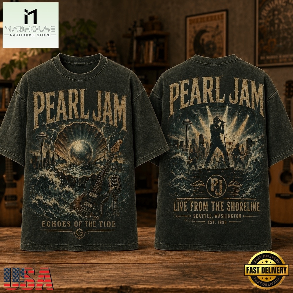 Pearl Jam Echoes of the Tide Live From The Shoreline 3D Shirt, Popular 3D Music Tee Pearl Jam Echoes of the Tide Live From The Shoreline 3D Shirt, Popular 3D Music Tee