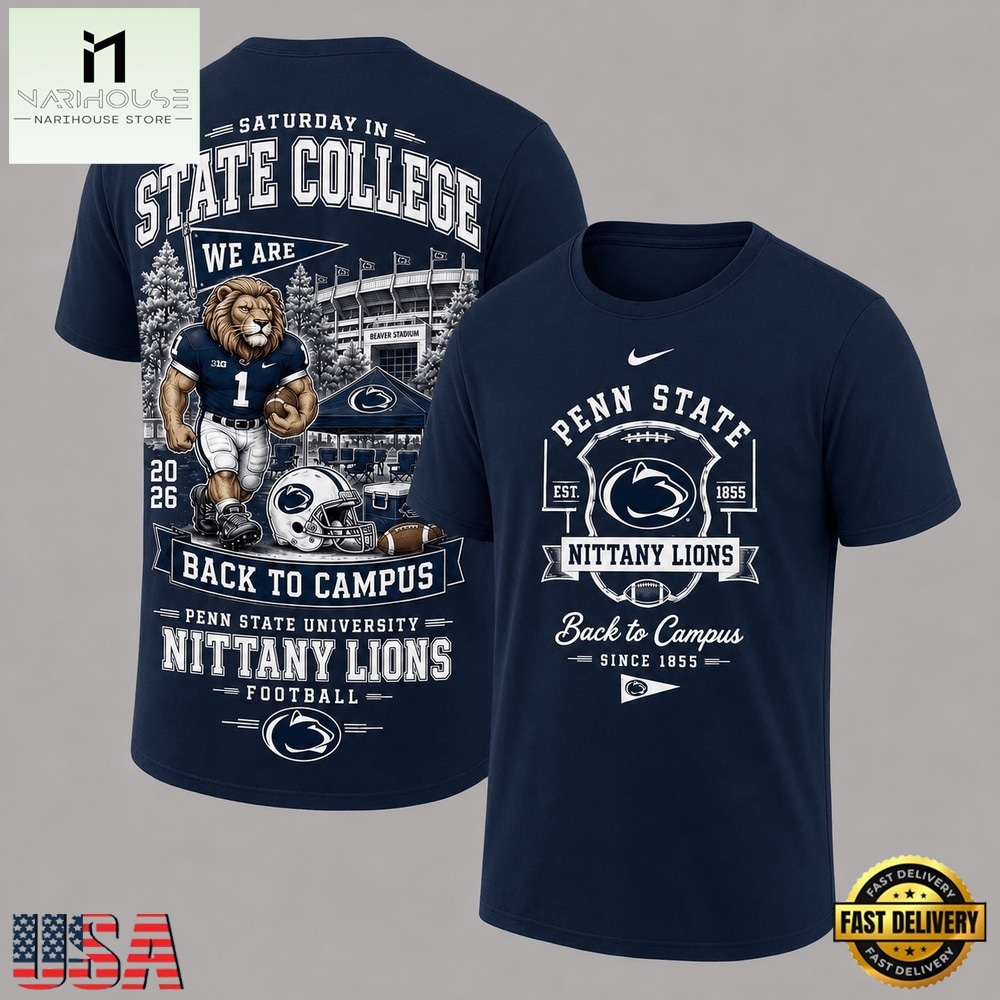 Penn State Nittany Lions 2026 NCAA Back To Campus 3D Shirt , NCAA College 3D Shirt Penn State Nittany Lions 2026 NCAA Back To Campus 3D Shirt , NCAA College 3D Shirt
