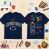 Penn State Nittany Lions NCAA Autism Awareness Puzzle Ribbon T Shirt , NCAA College 3D Shirt Penn State Nittany Lions Ncaa Autism Awareness Puzzle Ribbon T Shirt