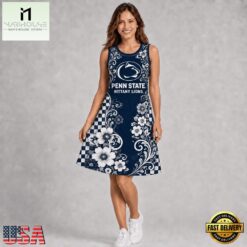Penn State Nittany Lions NCAA Sporty Floral Elegance Women’s Sleeveless Dress, NCAA Women Team Dress Penn State Nittany Lions Ncaa Sporty Floral Elegance Women S Sleeveless Dress