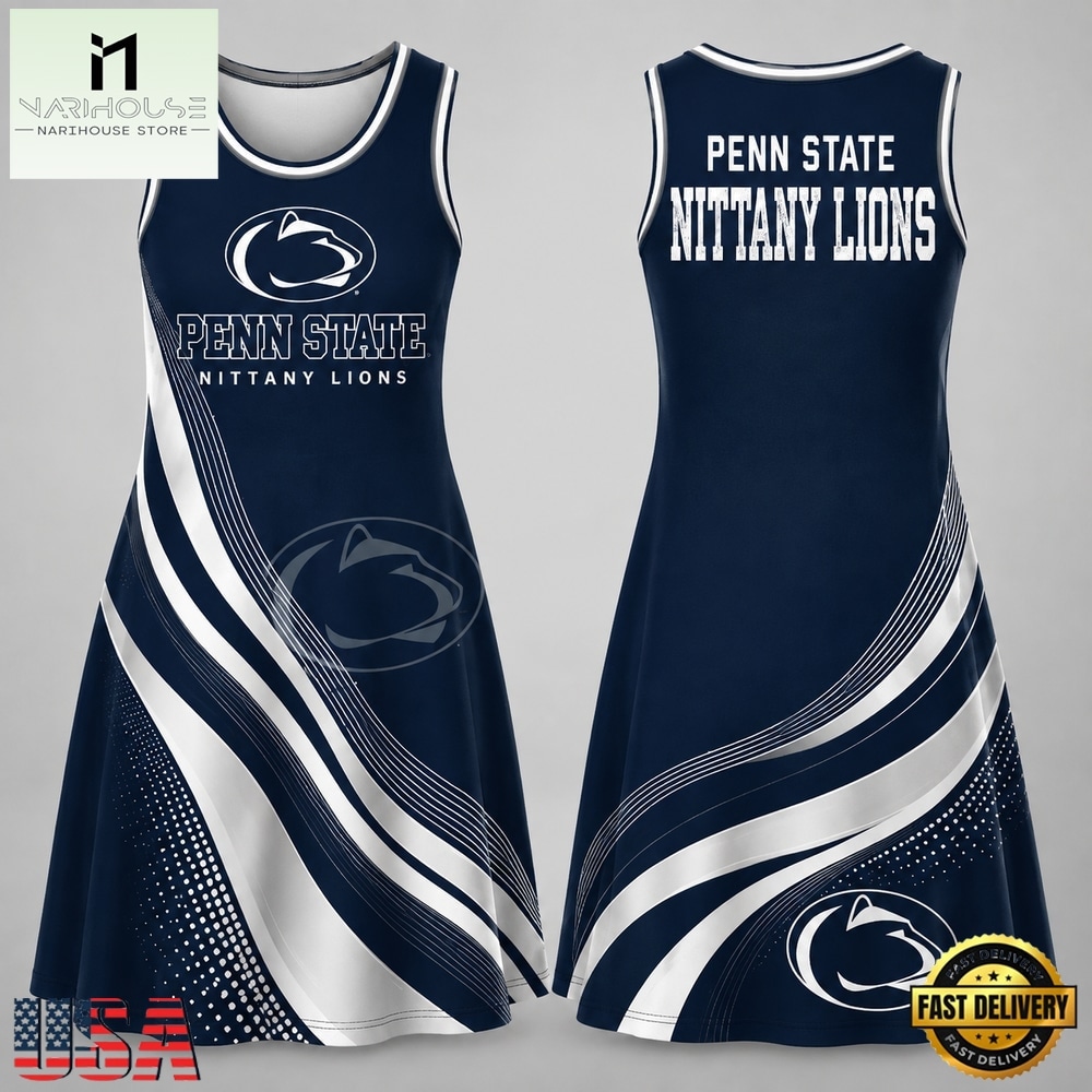 Penn State Nittany Lions NCAA Team Pride Women's Sleeveless Dress, NCAA Women Team Dress Penn State Nittany Lions NCAA Team Pride Women's Sleeveless Dress, NCAA Women Team Dress
