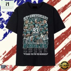 Philadelphia Eagles 93rd Anniversary 1933 2026 Thank You For The Memories T Shirt, Stylish 2D Graphic Shirt Philadelphia Eagles 93rd Anniversary 1933 2026 Thank You For The Memories T Shirt