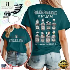 Philadelphia Eagles NFL Jam Snoopy Peanuts Football Fan 3D Shirt, NFL Sporty Shirt Philadelphia Eagles Nfl Jam Snoopy Peanuts Football Fan 3D Shirt