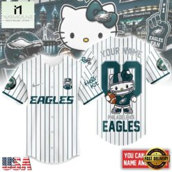 Philadelphia Eagles NFL Kitty Game Day Custom Baseball Jersey Shirt , NFL Game Day Jersey Philadelphia Eagles Nfl Kitty Game Day Custom Baseball Jersey Shirt