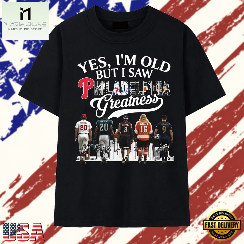 Philadelphia Sports Greatness Legends Signatures Vintage Graphic T Shirt , Stylish 2D Graphic Shirt Philadelphia Sports Greatness Legends Signatures Vintage Graphic T Shirt , Stylish 2D Graphic Shirt