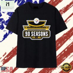 Pittsburgh Steelers 90 Seasons 1933–2022 T Shirt, Stylish 2D Graphic Shirt Pittsburgh Steelers 90 Seasons 1933 2022 T Shirt