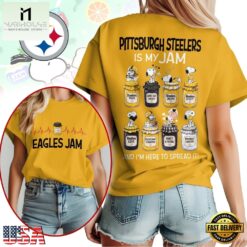 Pittsburgh Steelers NFL Jam Snoopy Peanuts Football Fan 3D Shirt, NFL Sporty Shirt Pittsburgh Steelers Nfl Jam Snoopy Peanuts Football Fan 3D Shirt