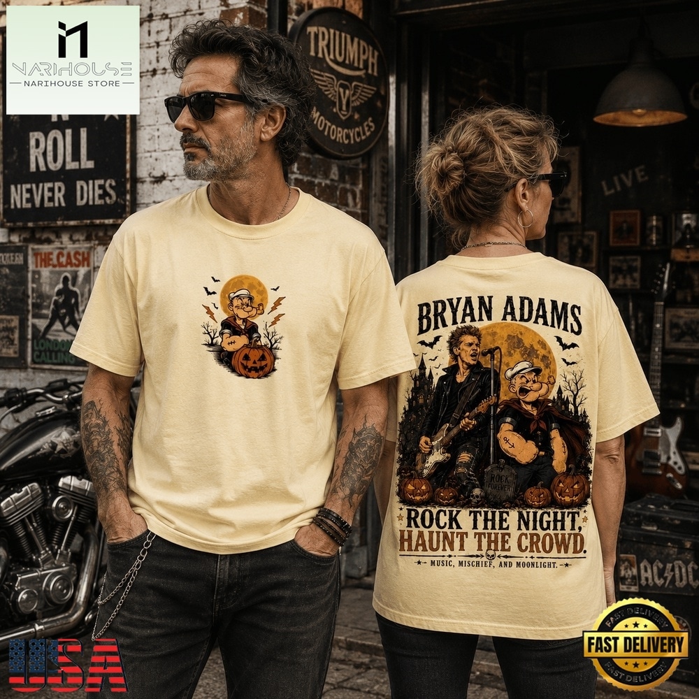 Popeye Bryan Adams Midnight Power Jam Halloween 3D Shirt, Popular 3D Music Tee Popeye Bryan Adams Midnight Power Jam Halloween 3D Shirt, Popular 3D Music Tee