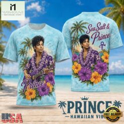 Prince Hawaiian Lei Purple Guitar 2026 3D Shirt , Popular 3D Music Tee Prince Hawaiian Lei Purple Guitar 2026 3D Shirt