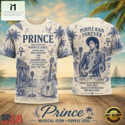 Prince Purple Rain Forever Vintage Photo 3D Shirt , Popular 3D Music Tee Prince Purple Rain Forever Vintage Photo 3D Shirt