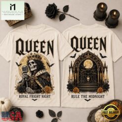 Queen Royal Fright Night Gothic Rock 3D Shirt, Popular 3D Music Tee Queen Royal Fright Night Gothic Rock 3D Shirt
