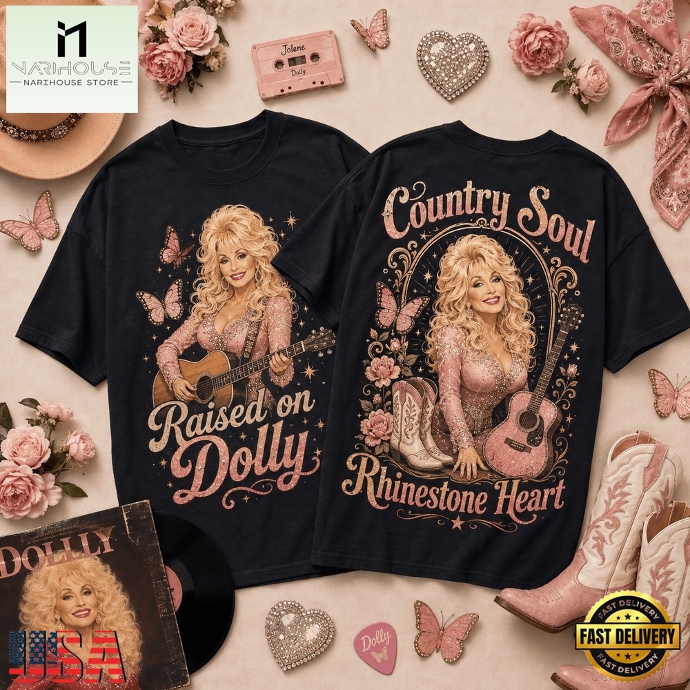 Raised on Dolly Parton Country Soul Rhinestone Heart T Shirt, Popular 3D Music Tee Raised on Dolly Parton Country Soul Rhinestone Heart T Shirt, Popular 3D Music Tee