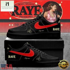RAYE This Tour May Contain New Music Tour 2026 Custom Black Air Force 1 Shoes