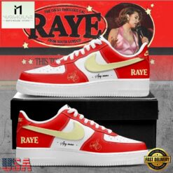 RAYE This Tour May Contain New Music Tour 2026 Custom Red Air Force 1 Shoes