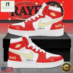 RAYE This Tour May Contain New Music Tour 2026 Custom Red Air Jordan 1 Shoes