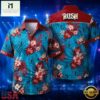 Red Flowers on Blue Rush Rock Music Band Hawaiian Shirt 2 Red Flowers on Blue Rush Rock Music Band Hawaiian Shirt