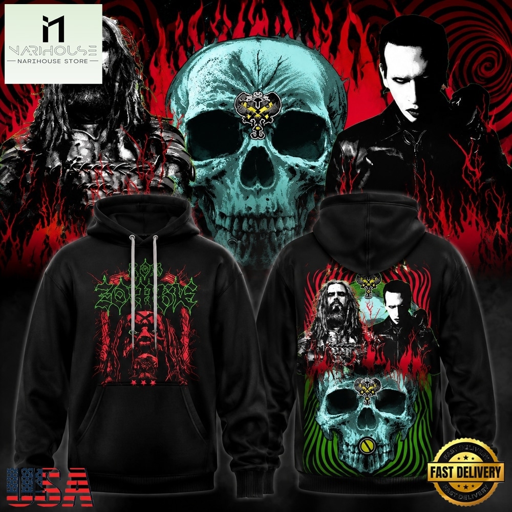 Rob Zombie Marilyn Manson Freaks On Parade Tour 2026 Hoodie, Popular 3D Music Tee Rob Zombie Marilyn Manson Freaks On Parade Tour 2026 Hoodie, Popular 3D Music Tee