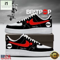 Robbie Williams BRITPOP World Tour 2026 Black Air Force 1 Shoes Sneakers