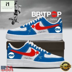 Robbie Williams BRITPOP World Tour 2026 Blue Air Force 1 Shoes Sneakers