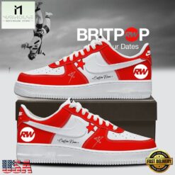 Robbie Williams BRITPOP World Tour 2026 Red Air Force 1 Shoes Sneakers