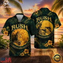 Rock Band Rush Caress Of Steel Summer Aloha Hawaiian Shirt