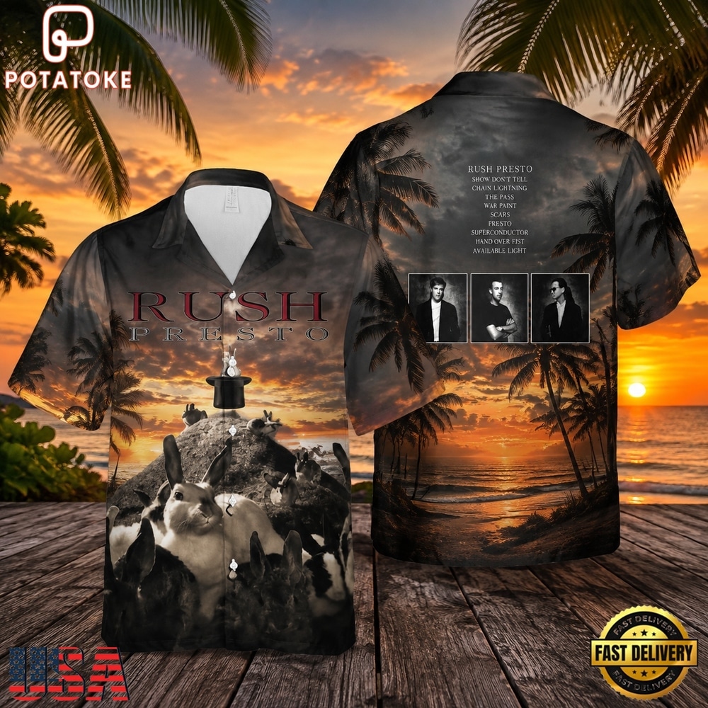 Rock Band Rush Presto Summer Aloha Hawaiian Shirt Rock Band Rush Presto Summer Aloha Hawaiian Shirt