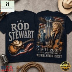 Rod Stewart 911 Memorial 25th Anniversary 3D Shirt, Popular 3D Music Tee Rod Stewart 911 Memorial 25th Anniversary 3D Shirt