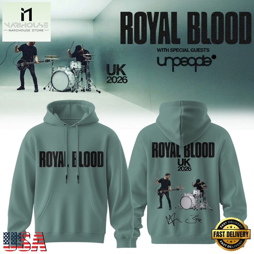 Royal Blood UK Tour 2026 Limited Edition Signature Hoodie, Popular 3D Music Tee Royal Blood UK Tour 2026 Limited Edition Signature Hoodie, Popular 3D Music Tee