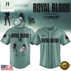 Royal Blood UK Tour 2026 Signature Limited Edition Baseball Jersey, Concert Baseball Jersey Royal Blood UK Tour 2026 Signature Limited Edition Baseball Jersey