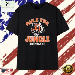 Rule the Jungle Cincinnati Bengals NFL Football T Shirt , Stylish 2D Graphic Shirt Rule The Jungle Cincinnati Bengals Nfl Football T Shirt