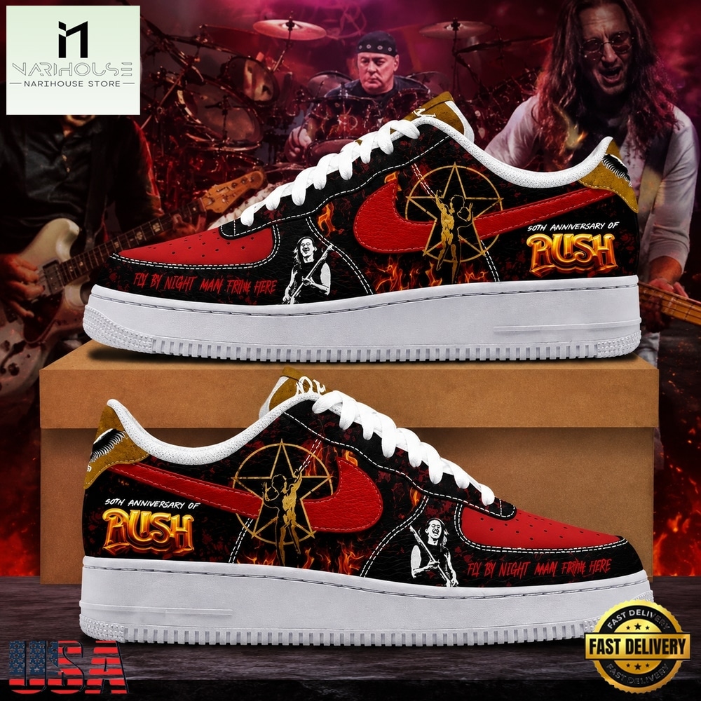 Rush Band 50th Anniversary Of Rush Air Force 1 Shoes Running Sneakers Shoes , Music Artist AF1 Shoes Rush Band 50th Anniversary Of Rush Air Force 1 Shoes Running Sneakers Shoes , Music Artist AF1 Shoes