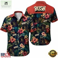 Rush Band Tropical Paradise Tour Edition Hawaiian Shirt