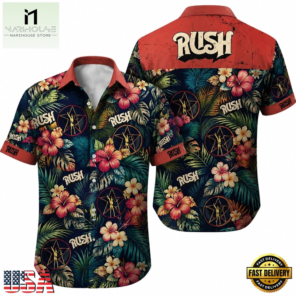 Rush Band Tropical Paradise Tour Edition Hawaiian Shirt Rush Band Tropical Paradise Tour Edition Hawaiian Shirt